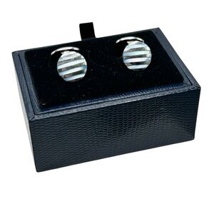 Brooks Brothers Cuff Links Sterling Mother-of Pearl Original Box